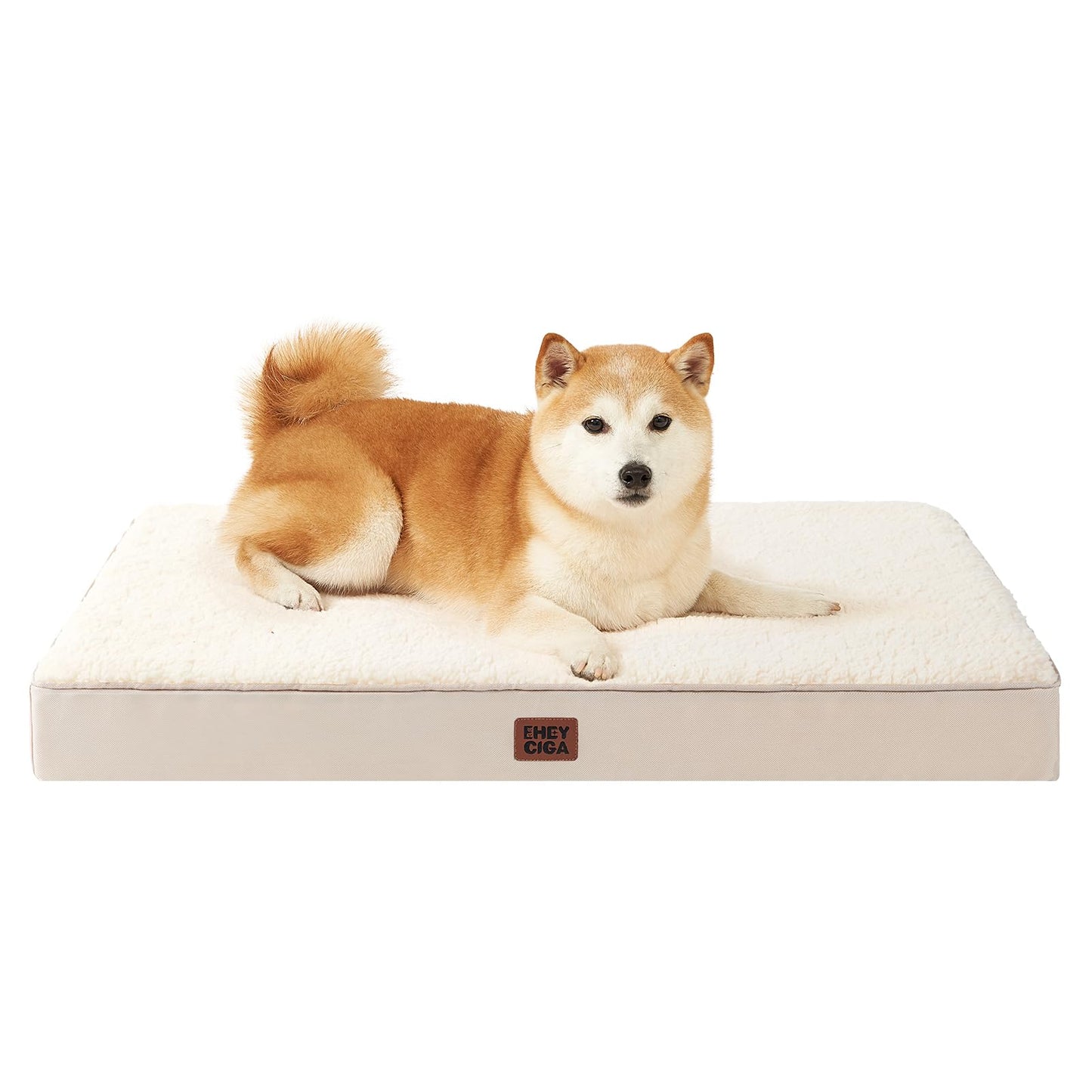 EHEYCIGA Orthopedic XL Dog Beds for Extra Large Dogs with Removable Washable Cover for Crate, Grey, 41x27