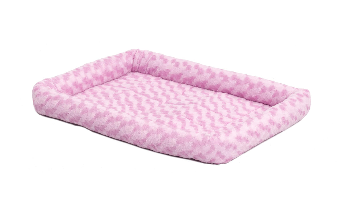 MidWest Homes for Pets QuietTime XXS Dog Bed – Cinnamon Faux Fur Bolster, Ultra-Soft and Machine Washable, Fits 18-Inch Crates and Carriers, for Small Dogs and Cats