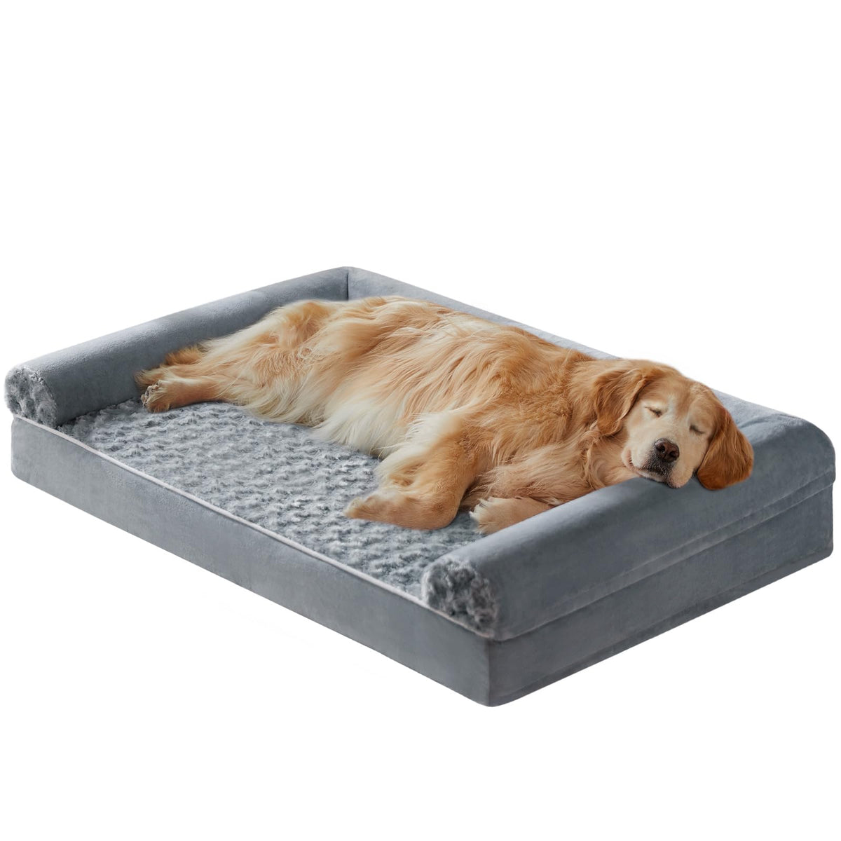BFPETHOME Orthopedic Washable Dog Beds Large Sized Senior Dog for Comfy Sleeping with Removable Cover, Waterproof Big Soft Pet Couch Bed for Dogs Relax