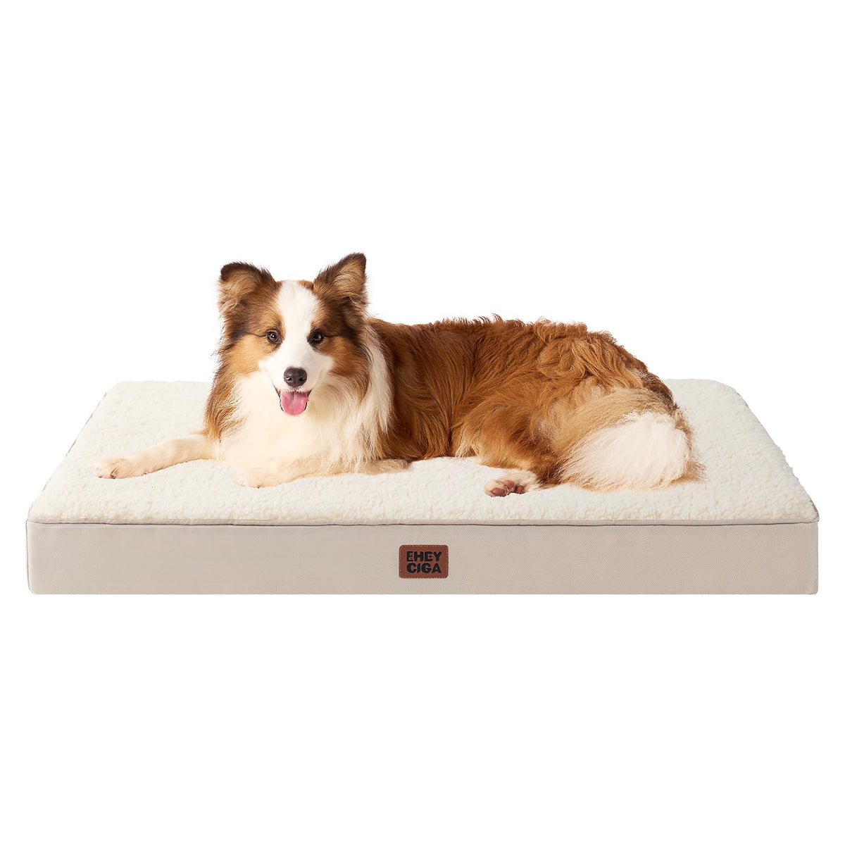 EHEYCIGA Orthopedic XL Dog Beds for Extra Large Dogs with Removable Washable Cover for Crate, Grey, 41x27