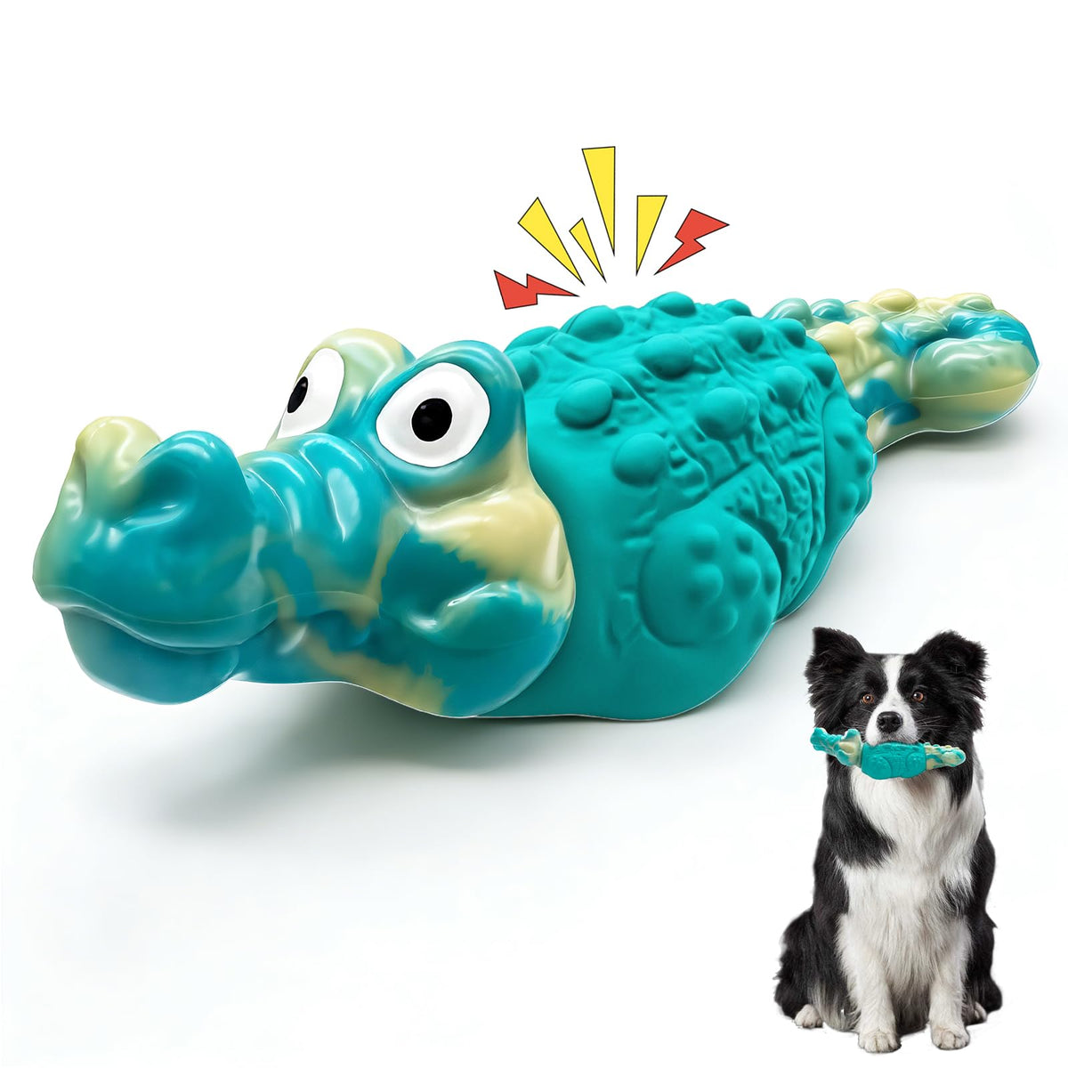 WinTour Tough Dog Toys for Aggressive Chewers, Indestructible Dog Chewers for Medium & Large Breeds, Squeaky Durable Chew Toys to Keep Them Busy, Reduce Boredom, Teeth Cleaning, Bacon Flavor