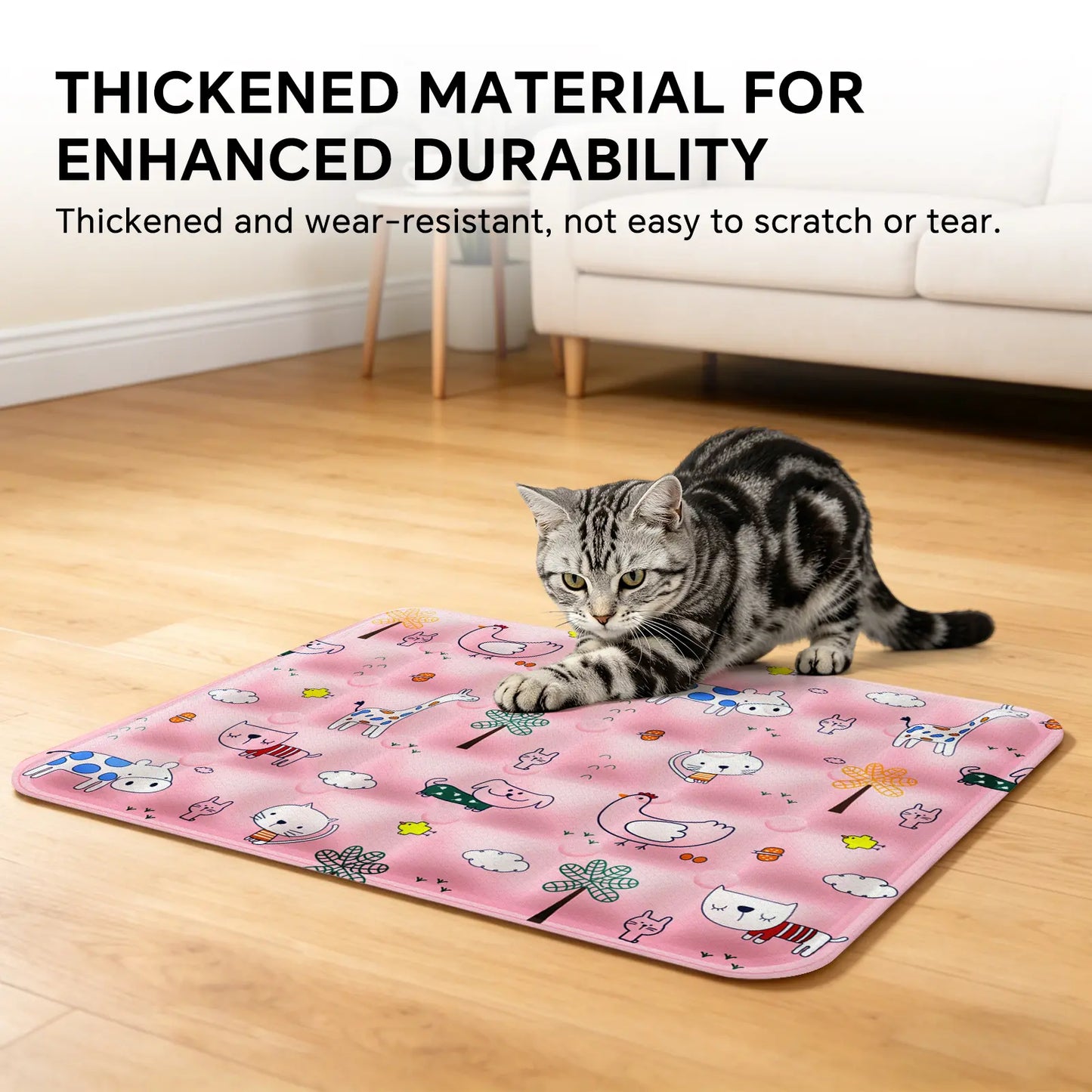 Summer Pet Cooling Mat - Cat and Dog Sleeping Mat, Cool Dinosaur Pattern, Comfortable and Soft, Suitable for Pets