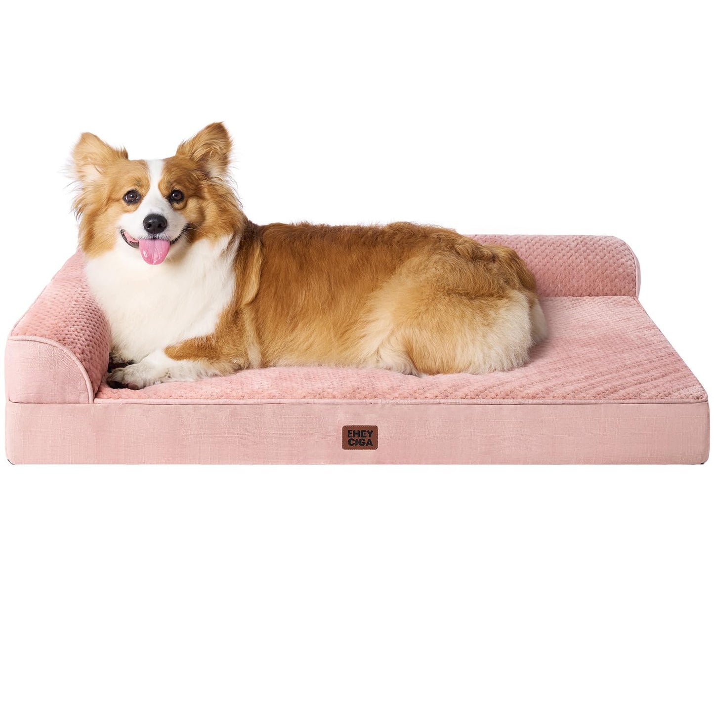 EHEYCIGA Orthopedic Dog Bed Medium Size Dogs, Memory Foam Dog Bed with Washable Removable Cover, Waterproof Pet Sofa Couch for Crate with Nonskid Bottom, 30x20x6, Grey