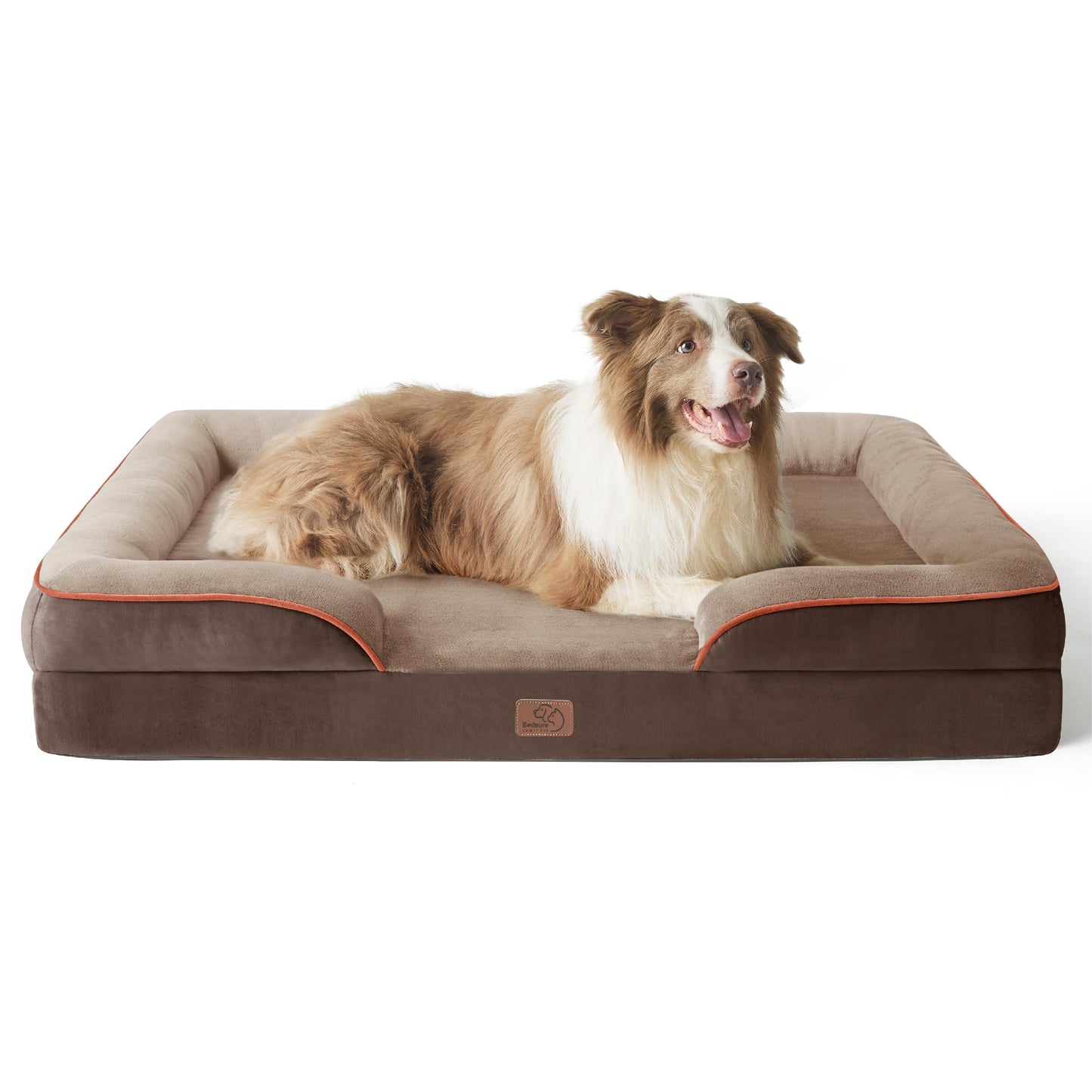 Bedsure Orthopedic Dog Bed Medium Size Dogs - Washable Small Medium Dog Cat Bed Waterproof, Comfort Cats Couch Sofa with Washable Removable Cover, Pets Bed with Nonskid Bottom, Grey, 28"