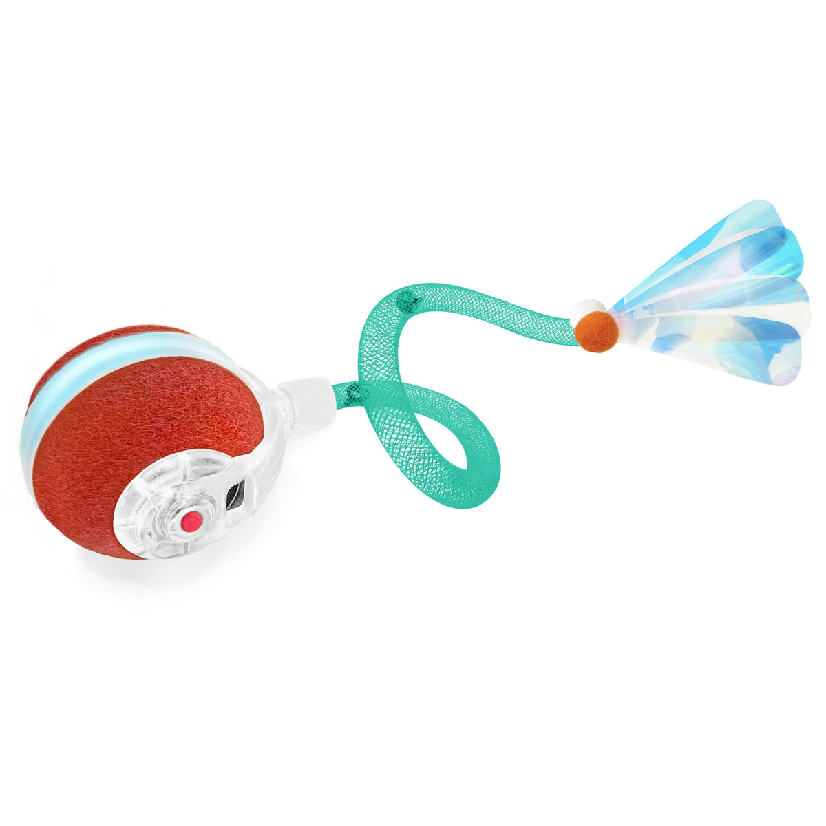Jkanti Interactive Cat Toys for Indoor Cats,The 3rd Generation Agile Moving Cat Ball with Elastic Mesh Tail,Automatic Kitten Toys for Bored Indoor Cats,Motion Activated (Orange)