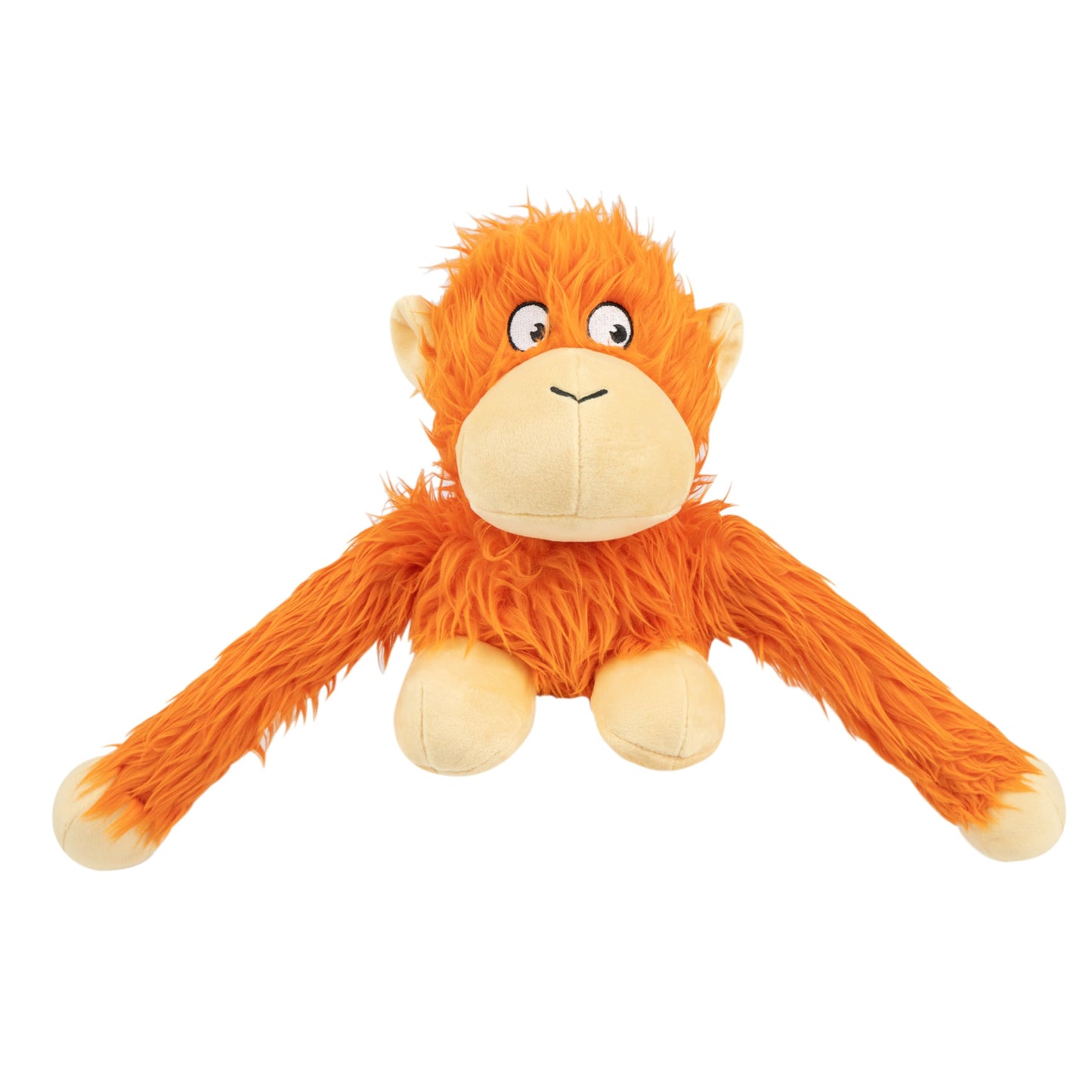 Best Pet Supplies Interactive Squeaky Dog Chew Toy, Ideal Dog Toys for Chewers, Small, Medium & Large Dogs, and Fetch Lovers - Crinkle Chicken (Brown), Large