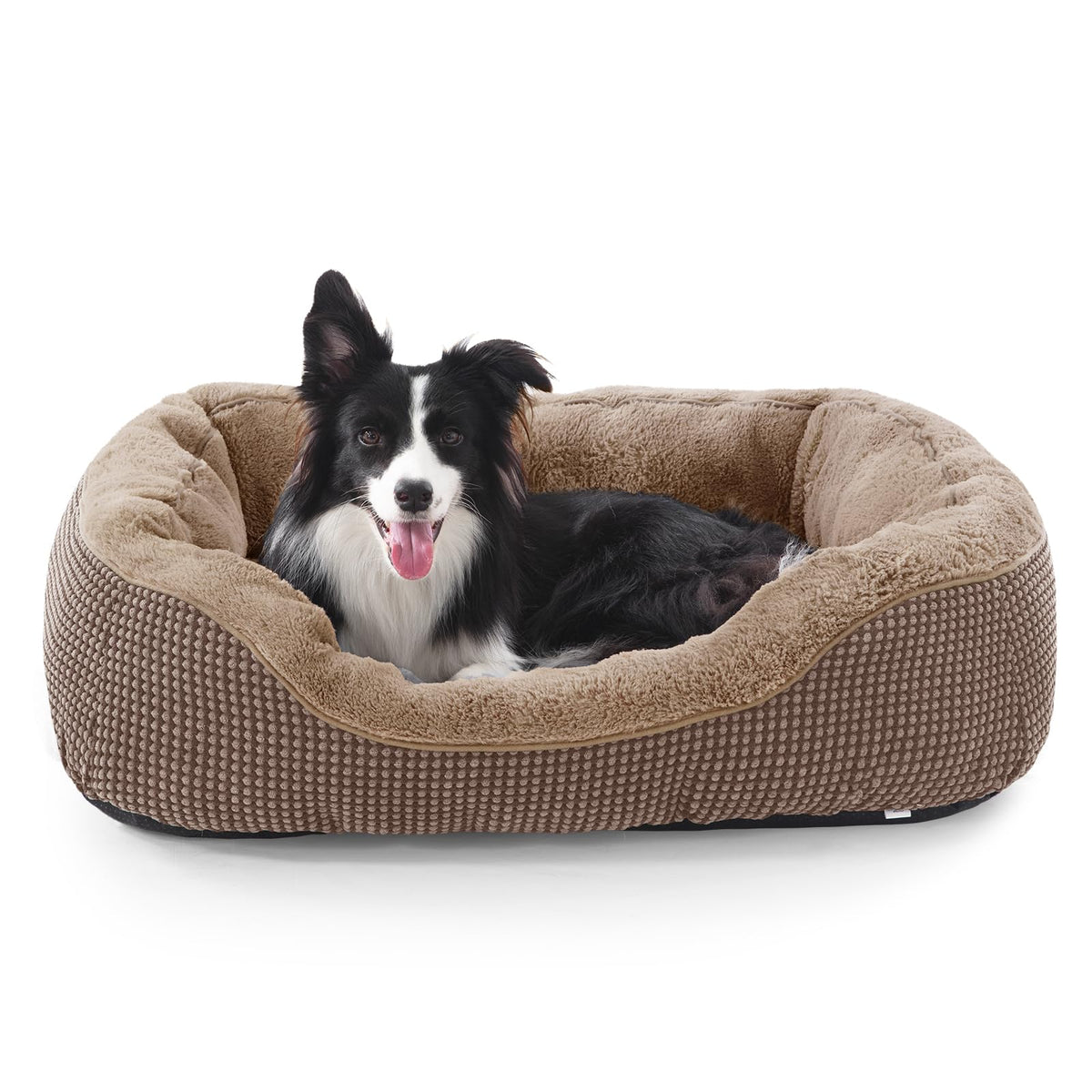 INVENHO Medium Dog Beds for Medium Dogs Washable, Rectangle Dog Bed Medium Size Dog, Orthopedic Dog Bed, Warming Soft Calming Sleeping Puppy Bed Durable Pet Bed with Anti-Slip Bottom M(30"x24"x9")