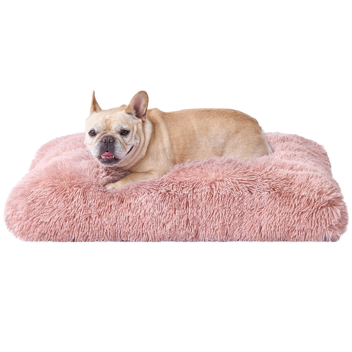 EHEYCIGA Fluffy Dog Crate Bed for Extra Large Dogs, Plush Faux Fur Pad, Calming Anti Anxiety XL Bed for Crate, Washable Soft Warm Dog Mat with Non-Slip Bottom, Grey