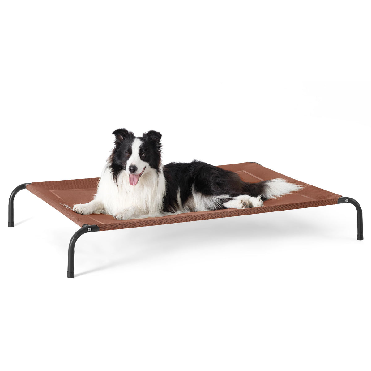 Bedsure Outdoor Elevated Cooling Dog Bed Large Sized Dog, 49in Grey | Portable raised camping pet cot hammock,Breathable Teslin mesh,Weather resistant,For large pets up to 85 lbs,Easy to assemble