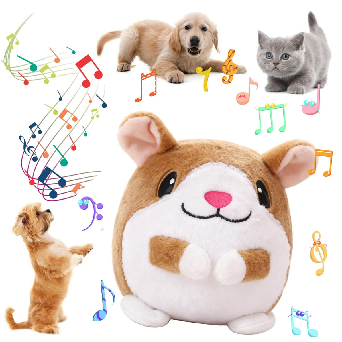 Interactive Dog Toys,Active Moving Pet Plush Toy,2026 New shaking dog ball pig dog toy Interactive Dog Ball with song Squeaky Moving Dog Ball Toy,Rechargeable Toys to Keep Them Busy Dog Toys(Blue Pig)