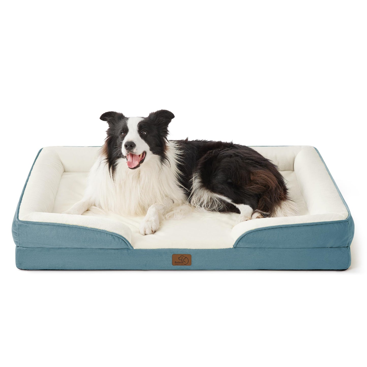 Bedsure Orthopedic Dog Bed Medium Size Dogs - Washable Small Medium Dog Cat Bed Waterproof, Comfort Cats Couch Sofa with Washable Removable Cover, Pets Bed with Nonskid Bottom, Grey, 28"
