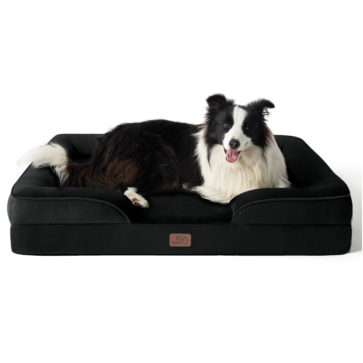 Bedsure Orthopedic Dog Bed Medium Size Dogs - Washable Small Medium Dog Cat Bed Waterproof, Comfort Cats Couch Sofa with Washable Removable Cover, Pets Bed with Nonskid Bottom, Grey, 28"