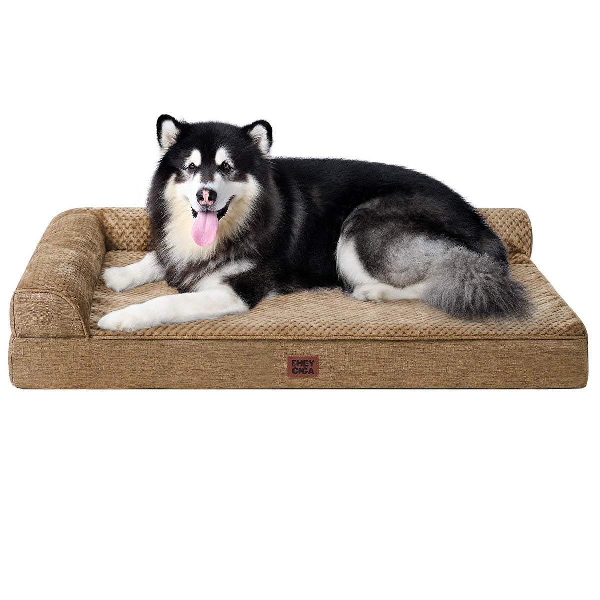 EHEYCIGA Orthopedic Dog Bed Medium Size Dogs, Memory Foam Dog Bed with Washable Removable Cover, Waterproof Pet Sofa Couch for Crate with Nonskid Bottom, 30x20x6, Grey