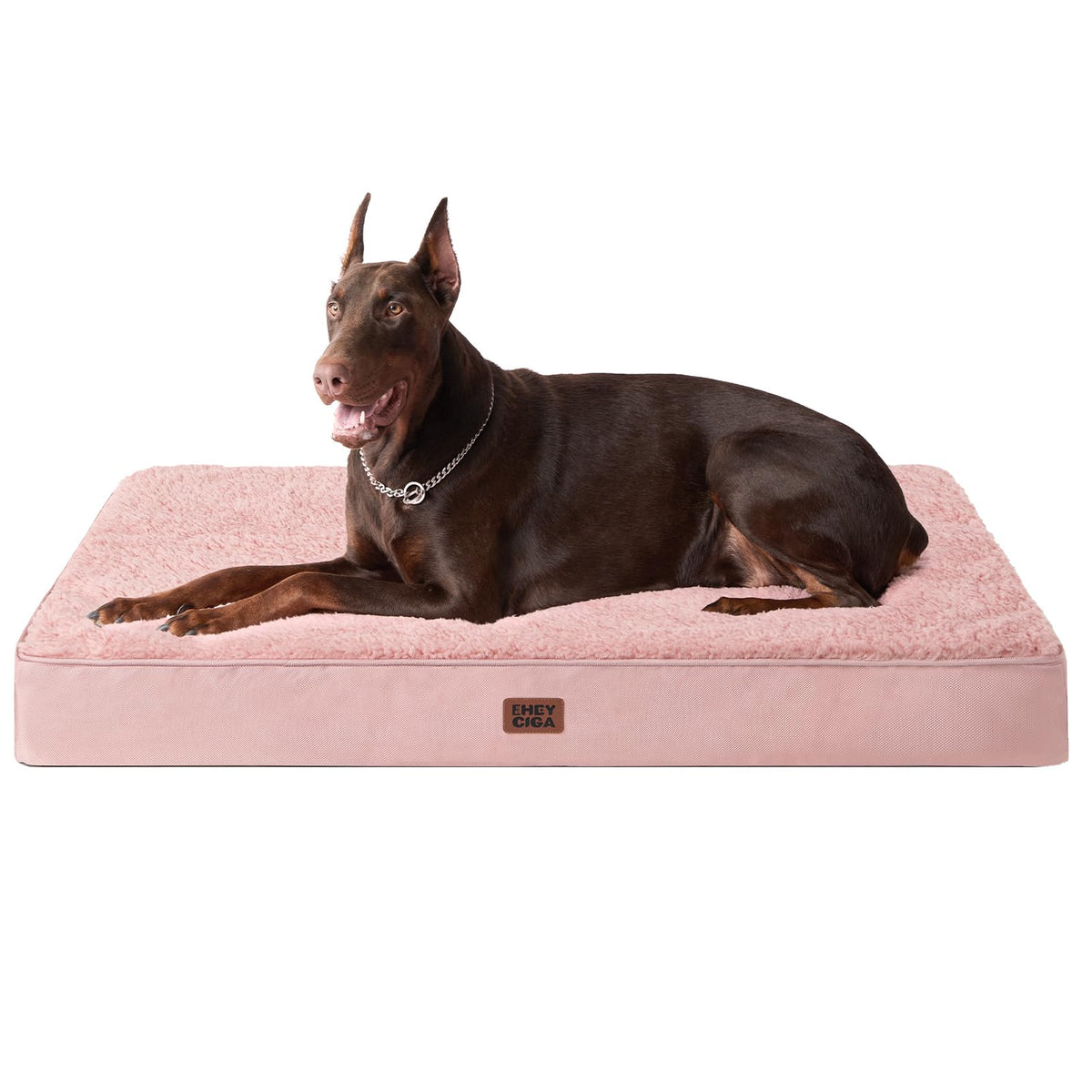 EHEYCIGA Orthopedic XL Dog Beds for Extra Large Dogs with Removable Washable Cover for Crate, Grey, 41x27