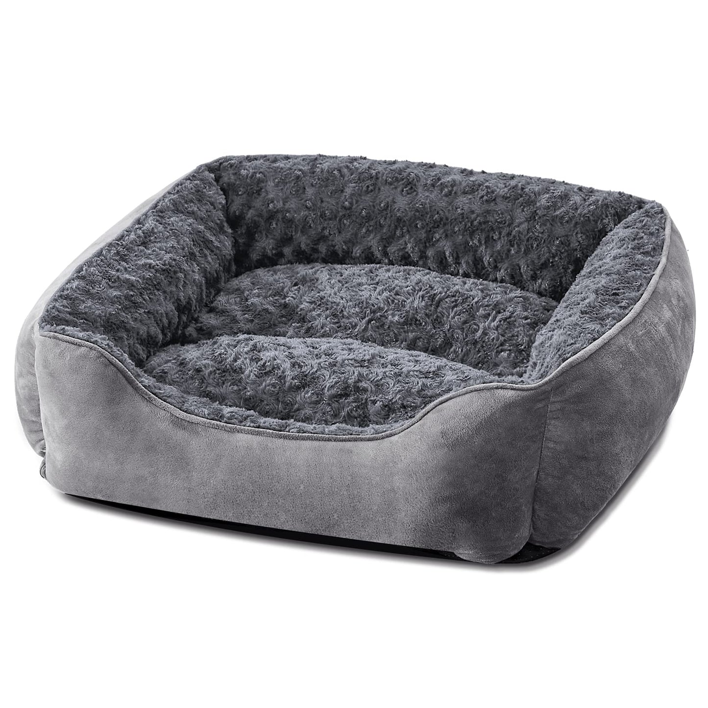 JOEJOY Rectangle Dog Bed for Large Medium Small Dogs - Washable Orthopedic Sofa Bed, Soft Breathable Puppy & Pet Cuddler, Durable Calming Dog Bed with Anti-Slip Bottom, Multiple Sizes, Beige