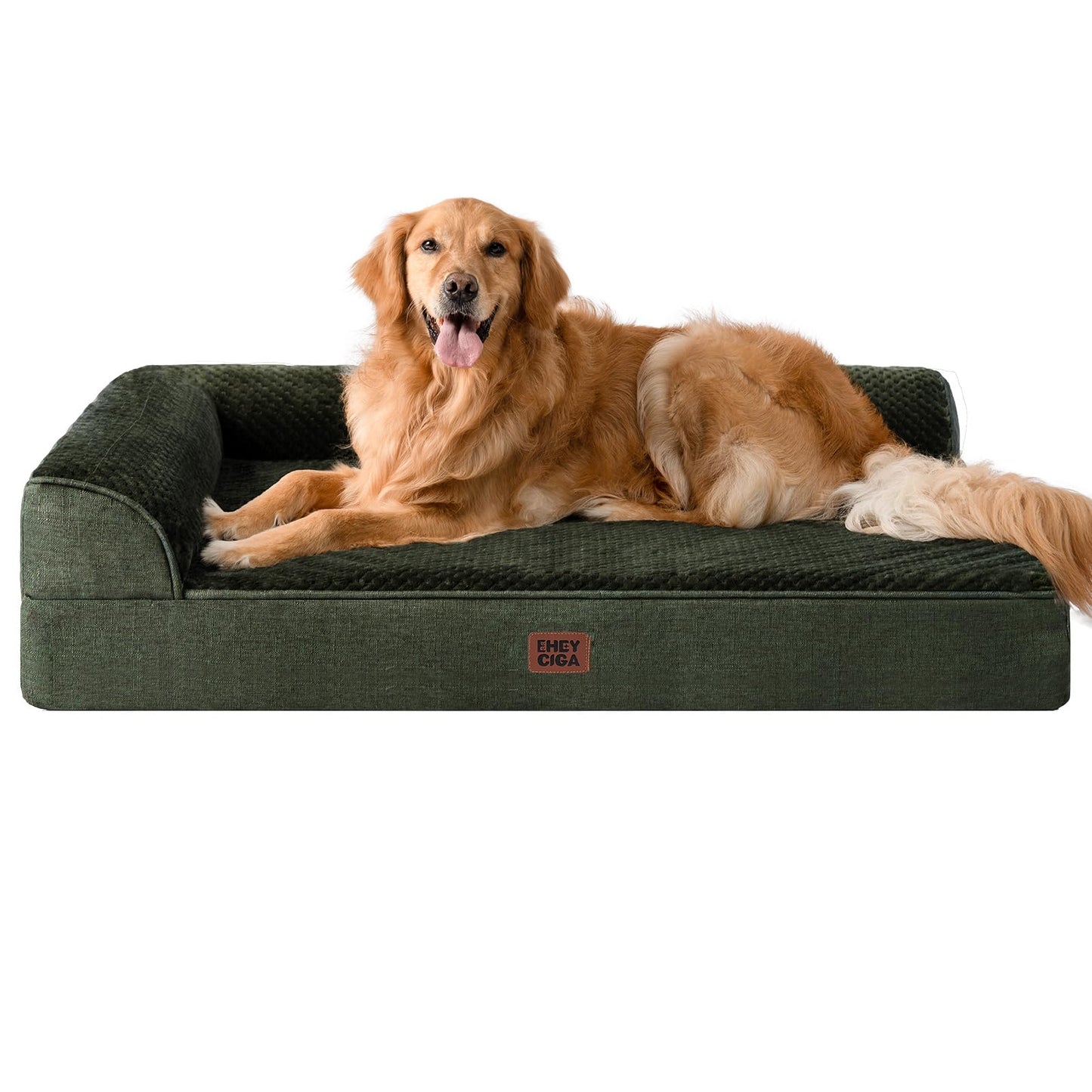 EHEYCIGA Orthopedic Dog Bed Medium Size Dogs, Memory Foam Dog Bed with Washable Removable Cover, Waterproof Pet Sofa Couch for Crate with Nonskid Bottom, 30x20x6, Grey