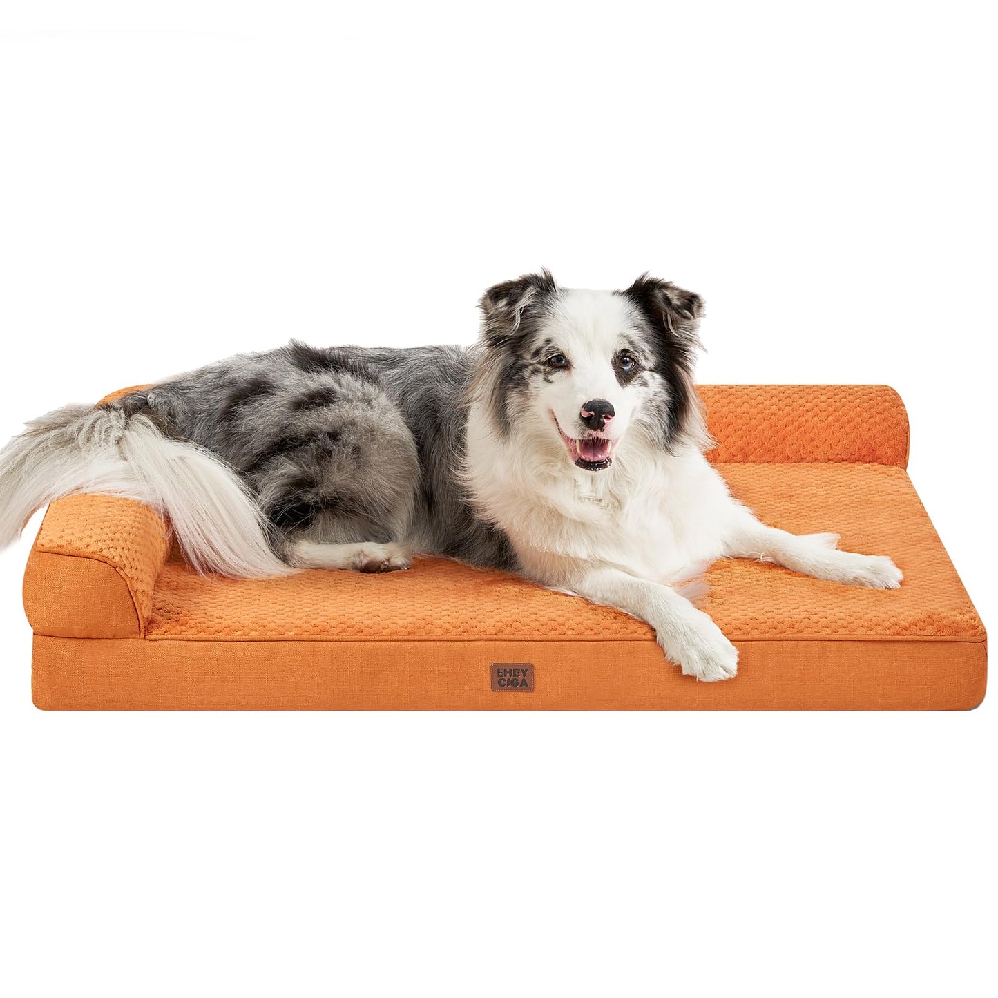 EHEYCIGA Orthopedic Dog Bed Medium Size Dogs, Memory Foam Dog Bed with Washable Removable Cover, Waterproof Pet Sofa Couch for Crate with Nonskid Bottom, 30x20x6, Grey