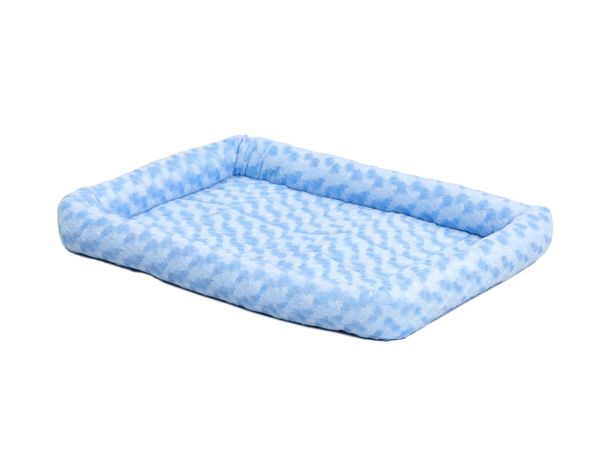 MidWest Homes for Pets QuietTime XXS Dog Bed - Gray Faux Fur Bolster, Ultra-Soft and Machine Washable, Fits 18-Inch Crates and Carriers, for Small Dogs and Cats
