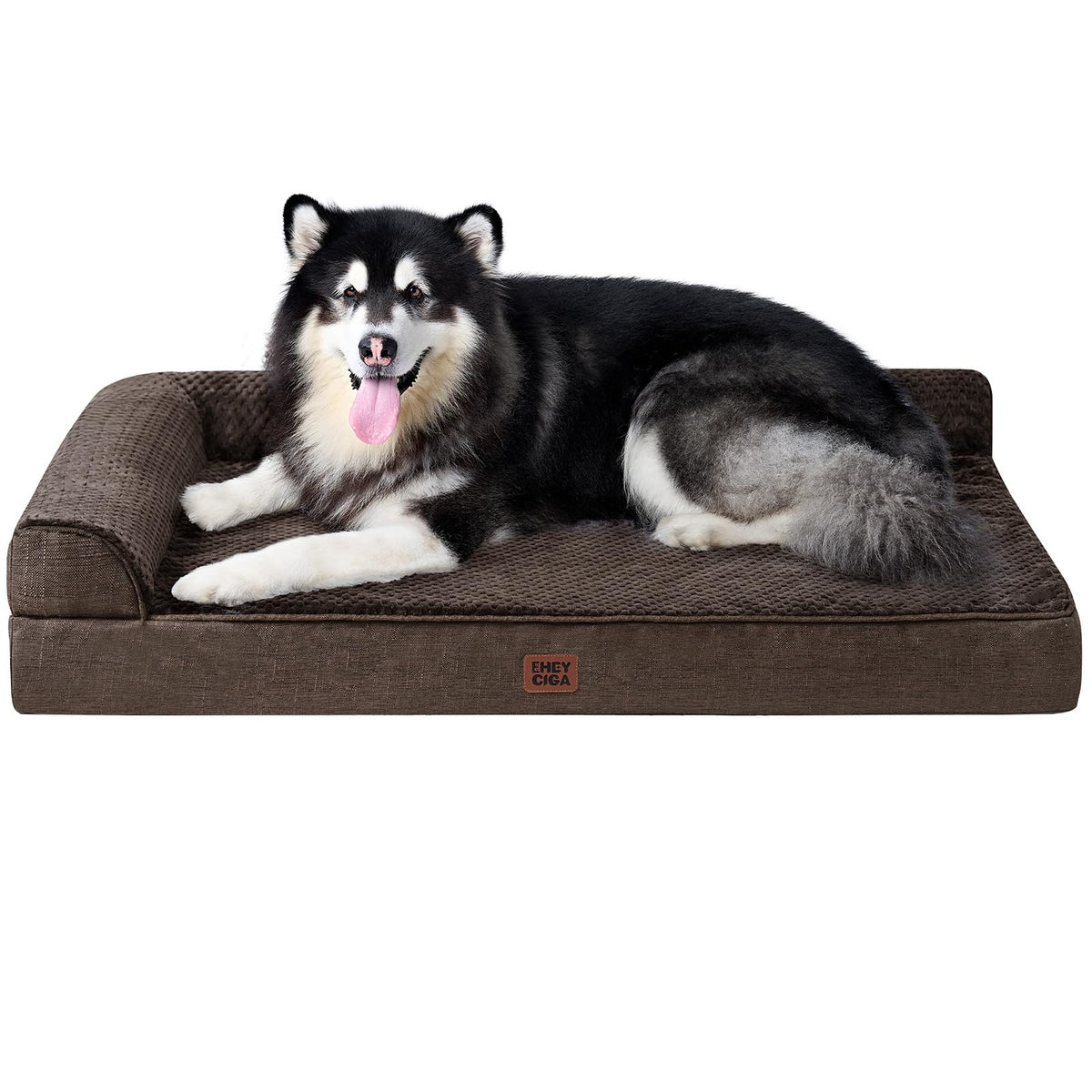 EHEYCIGA Orthopedic Dog Bed Medium Size Dogs, Memory Foam Dog Bed with Washable Removable Cover, Waterproof Pet Sofa Couch for Crate with Nonskid Bottom, 30x20x6, Grey