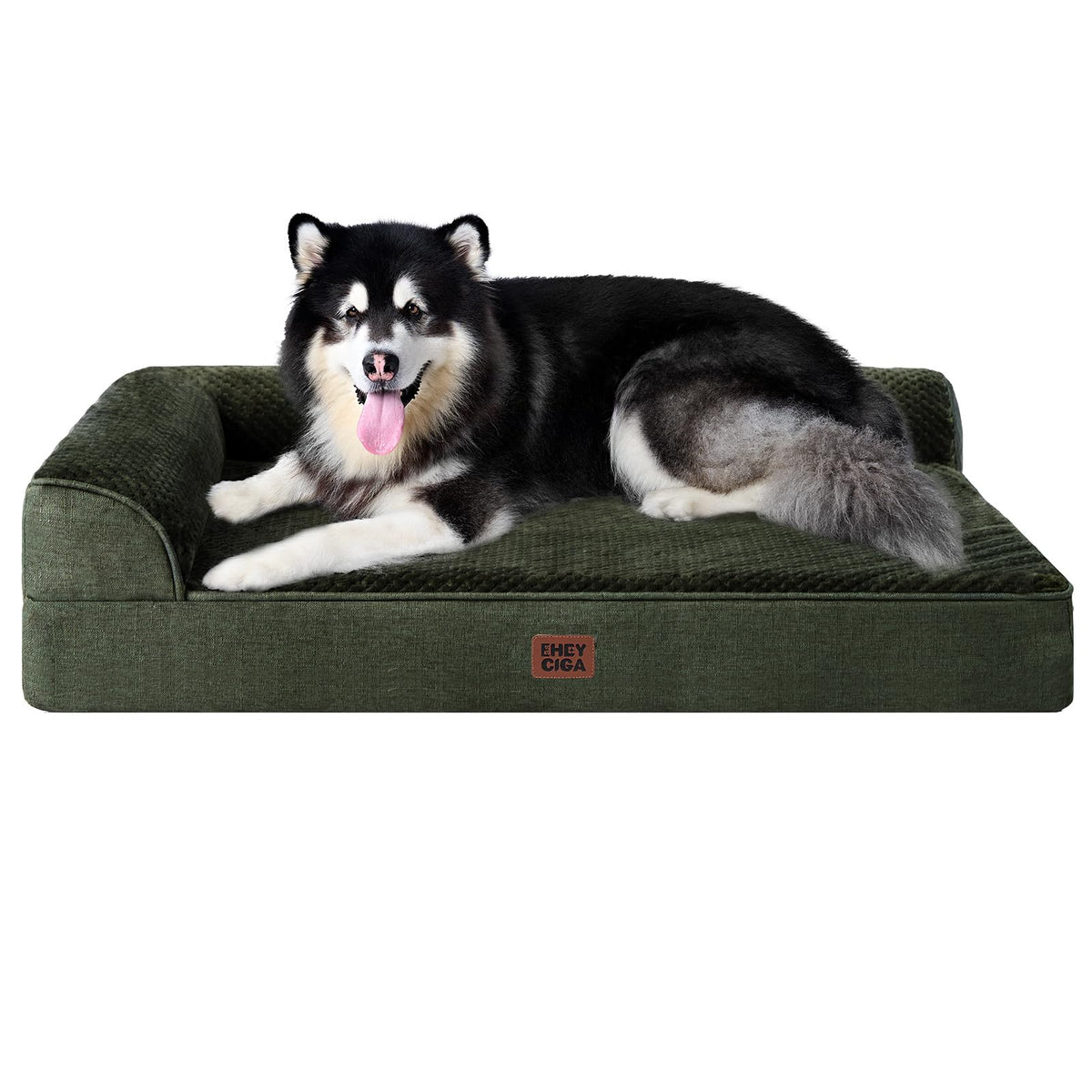 EHEYCIGA Orthopedic Dog Bed Medium Size Dogs, Memory Foam Dog Bed with Washable Removable Cover, Waterproof Pet Sofa Couch for Crate with Nonskid Bottom, 30x20x6, Grey