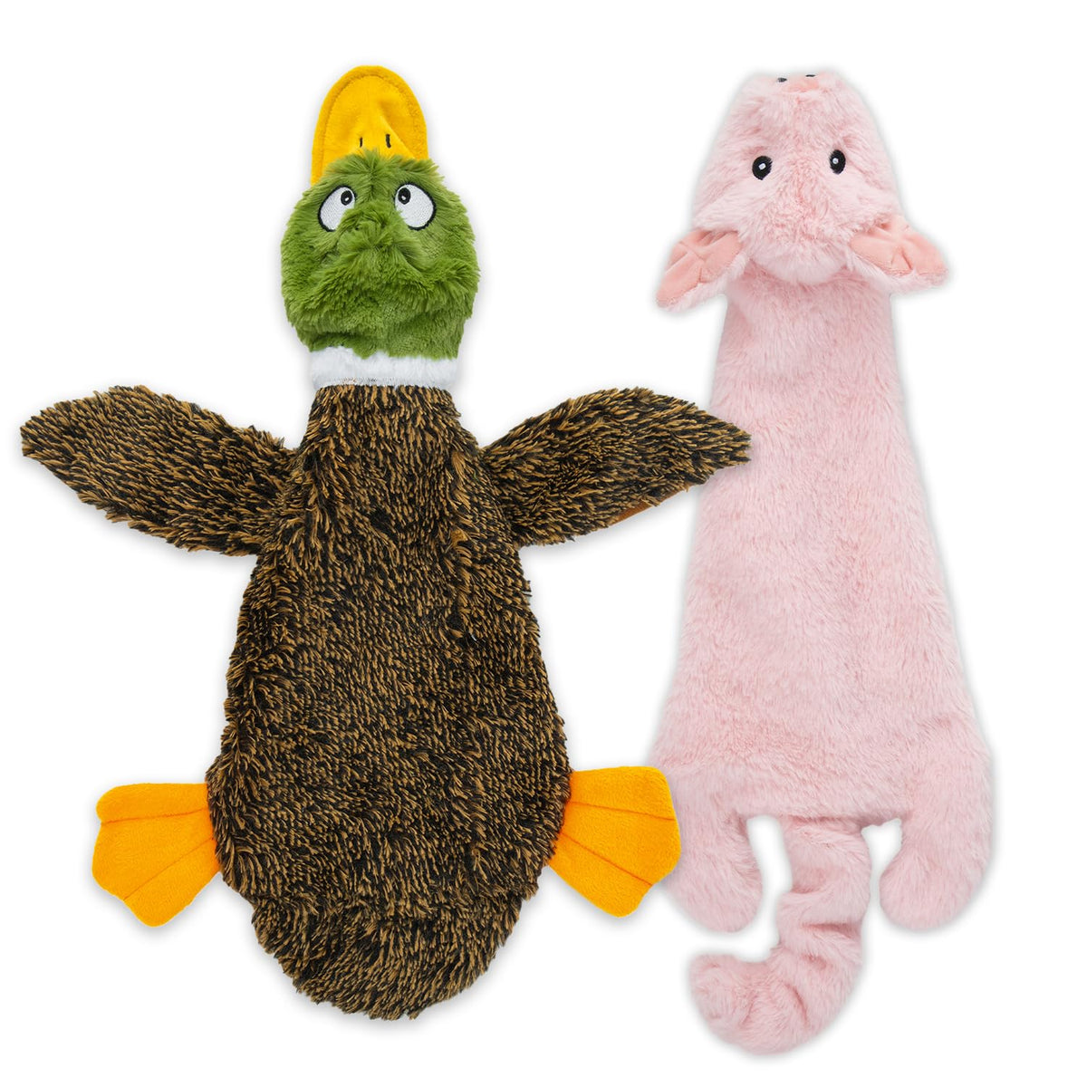Best Pet Supplies Squeaky Dog Toys with Soft Durable Fabric for Small, Medium and Large Pets Interactive Toy for Indoor Play, Supports Active Biting and Play - 1Wild Duck, Small