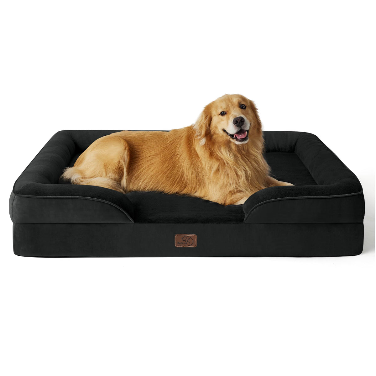 Bedsure Orthopedic Dog Bed Medium Size Dogs - Washable Small Medium Dog Cat Bed Waterproof, Comfort Cats Couch Sofa with Washable Removable Cover, Pets Bed with Nonskid Bottom, Grey, 28"