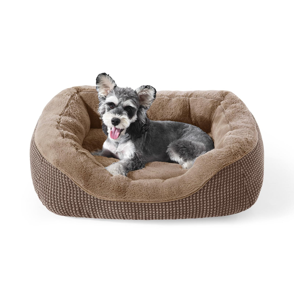 INVENHO Medium Dog Beds for Medium Dogs Washable, Rectangle Dog Bed Medium Size Dog, Orthopedic Dog Bed, Warming Soft Calming Sleeping Puppy Bed Durable Pet Bed with Anti-Slip Bottom M(30"x24"x9")