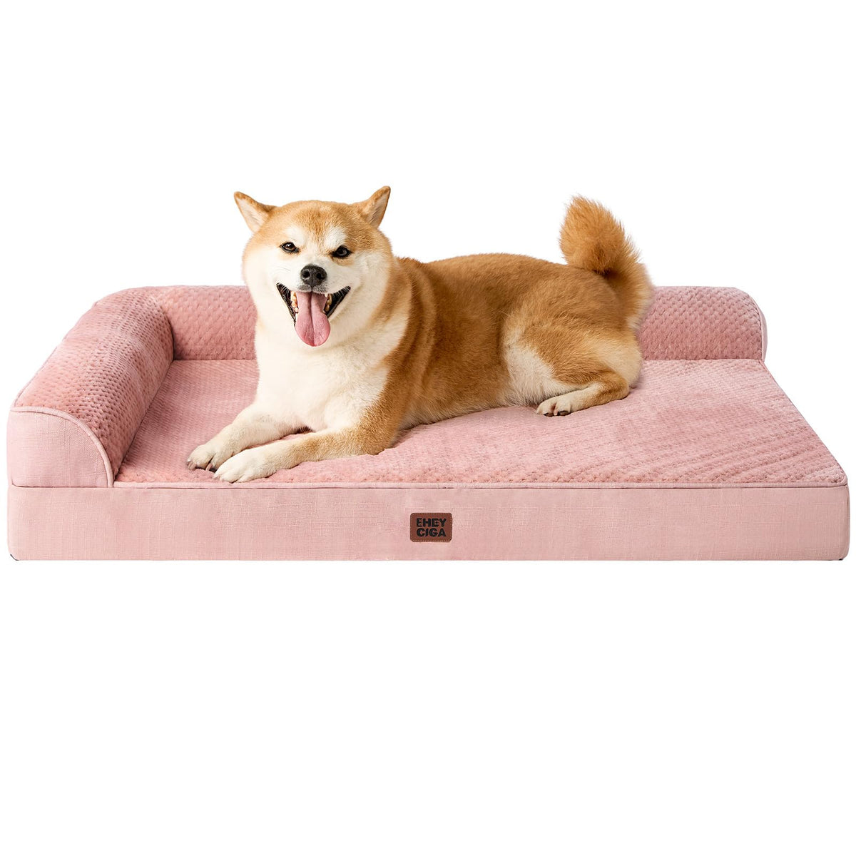EHEYCIGA Orthopedic Dog Bed Medium Size Dogs, Memory Foam Dog Bed with Washable Removable Cover, Waterproof Pet Sofa Couch for Crate with Nonskid Bottom, 30x20x6, Grey