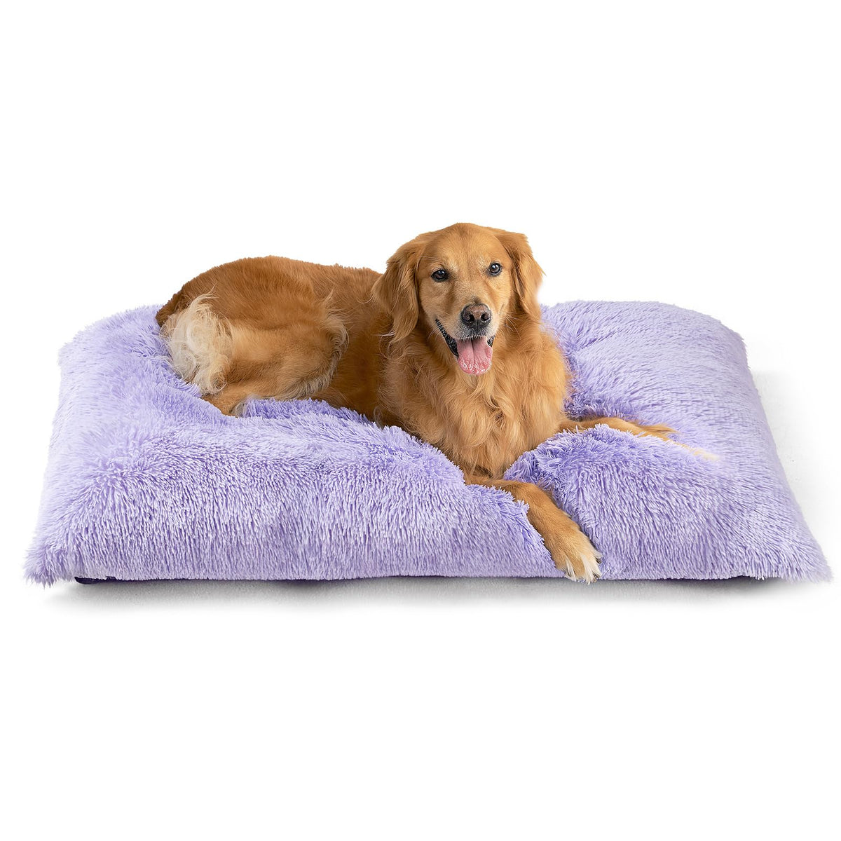 EHEYCIGA Fluffy Dog Crate Bed for Extra Large Dogs, Plush Faux Fur Pad, Calming Anti Anxiety XL Bed for Crate, Washable Soft Warm Dog Mat with Non-Slip Bottom, Grey