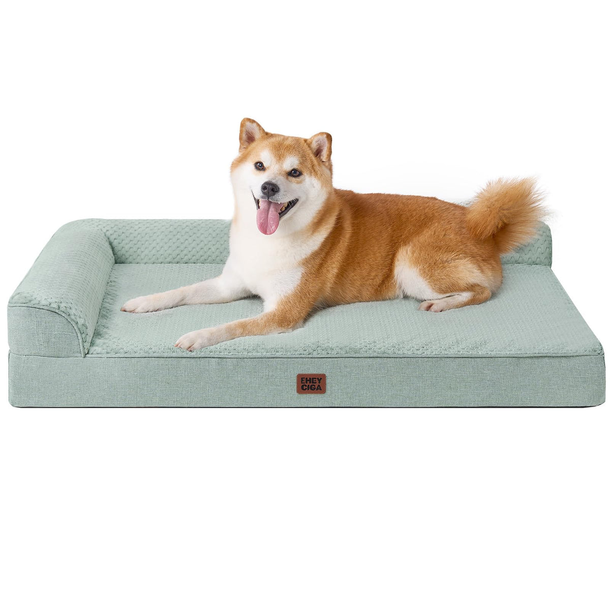 EHEYCIGA Orthopedic Dog Bed Medium Size Dogs, Memory Foam Dog Bed with Washable Removable Cover, Waterproof Pet Sofa Couch for Crate with Nonskid Bottom, 30x20x6, Grey
