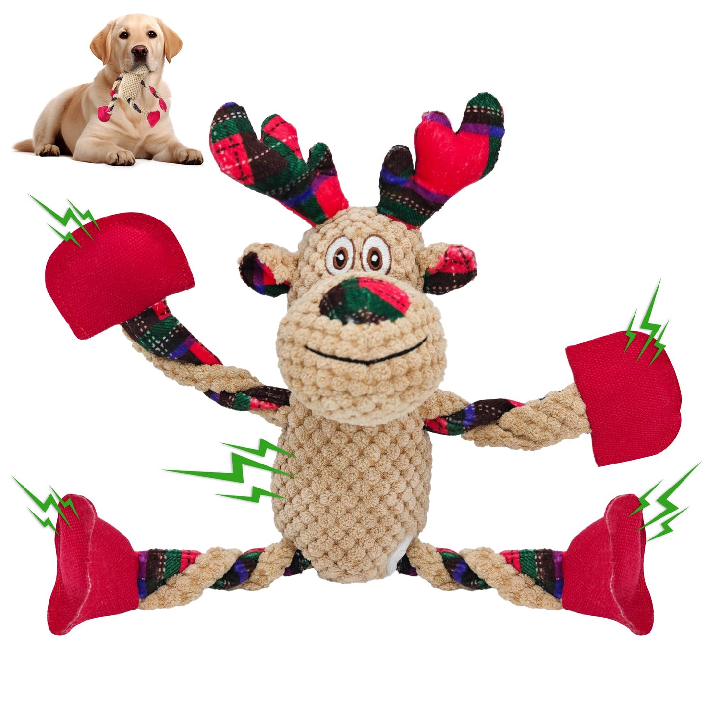 Squeaky Dog Toys, Stuffed Large Dog Toys to Keep Them Busy, Interactive Plush Chew Toys with Crinkle Paper, Tough Pet Animal Toys for Small Medium Large Dogs - Platypus