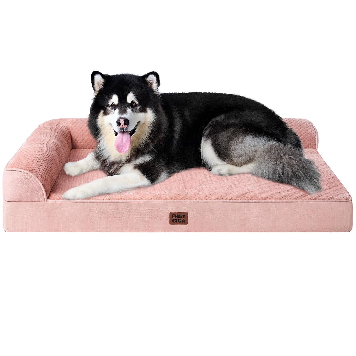 EHEYCIGA Orthopedic Dog Bed Medium Size Dogs, Memory Foam Dog Bed with Washable Removable Cover, Waterproof Pet Sofa Couch for Crate with Nonskid Bottom, 30x20x6, Grey