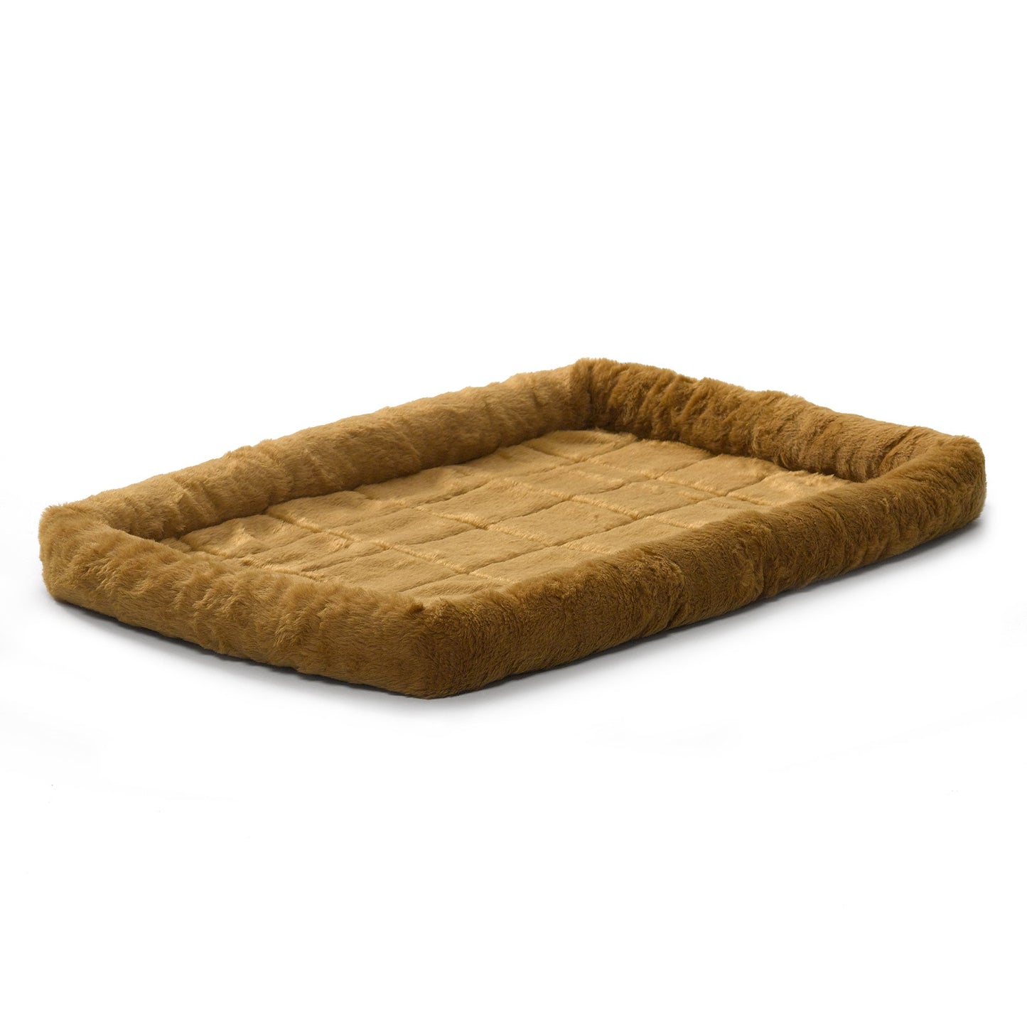 MidWest Homes for Pets QuietTime XXS Dog Bed – Cinnamon Faux Fur Bolster, Ultra-Soft and Machine Washable, Fits 18-Inch Crates and Carriers, for Small Dogs and Cats