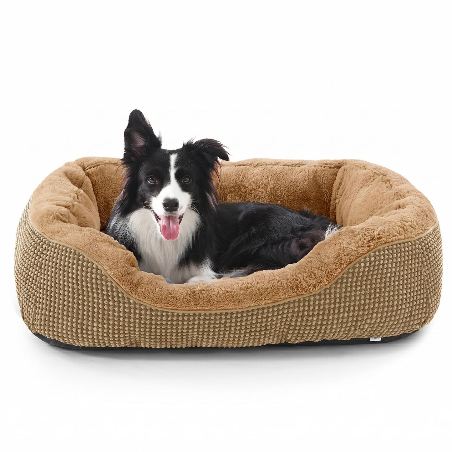 INVENHO Medium Dog Beds for Medium Dogs Washable, Rectangle Dog Bed Medium Size Dog, Orthopedic Dog Bed, Warming Soft Calming Sleeping Puppy Bed Durable Pet Bed with Anti-Slip Bottom M(30"x24"x9")