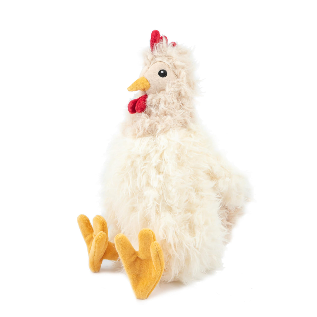 Best Pet Supplies Interactive Squeaky Dog Chew Toy, Ideal Dog Toys for Chewers, Small, Medium & Large Dogs, and Fetch Lovers - Crinkle Chicken (Brown), Large