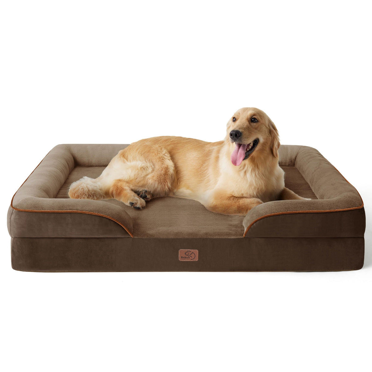 Bedsure Orthopedic Dog Bed Medium Size Dogs - Washable Small Medium Dog Cat Bed Waterproof, Comfort Cats Couch Sofa with Washable Removable Cover, Pets Bed with Nonskid Bottom, Grey, 28"
