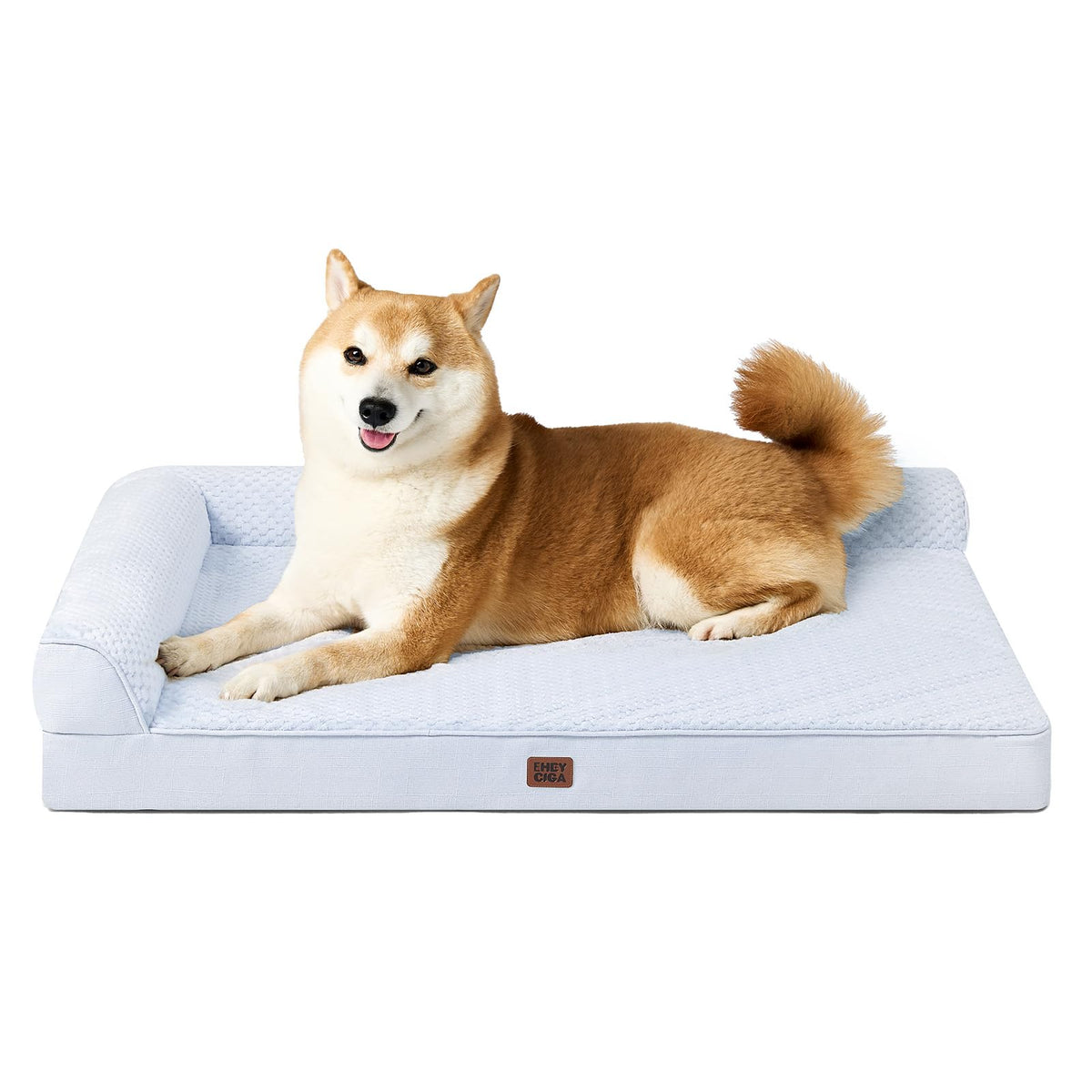 EHEYCIGA Orthopedic Dog Bed Medium Size Dogs, Memory Foam Dog Bed with Washable Removable Cover, Waterproof Pet Sofa Couch for Crate with Nonskid Bottom, 30x20x6, Grey