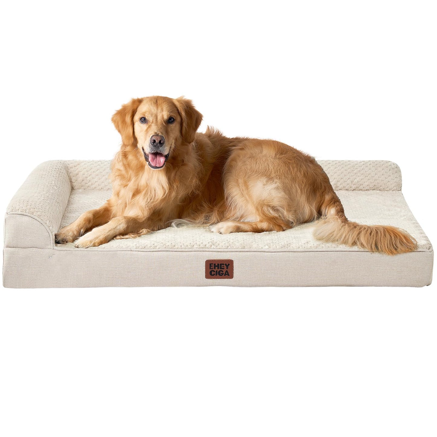 EHEYCIGA Orthopedic Dog Bed Medium Size Dogs, Memory Foam Dog Bed with Washable Removable Cover, Waterproof Pet Sofa Couch for Crate with Nonskid Bottom, 30x20x6, Grey