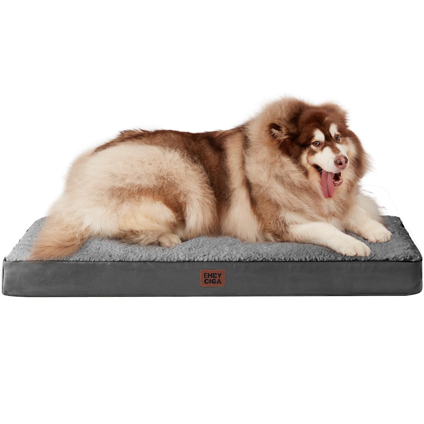 EHEYCIGA Orthopedic XL Dog Beds for Extra Large Dogs with Removable Washable Cover for Crate, Grey, 41x27