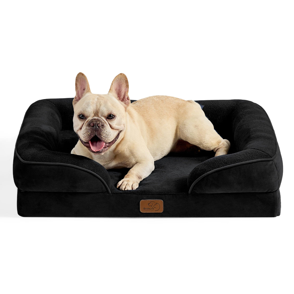 Bedsure Orthopedic Dog Bed Medium Size Dogs - Washable Small Medium Dog Cat Bed Waterproof, Comfort Cats Couch Sofa with Washable Removable Cover, Pets Bed with Nonskid Bottom, Grey, 28"
