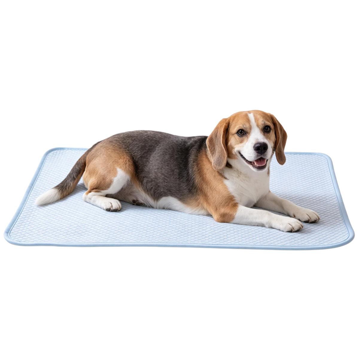 petfelix FrostEase Dog Cooling Mat, Cooling Dog Bed and Cooling Pad for Dog and Cat with Qmax 0.4 Yarn, Breathable 3D Airflow Layers, Machine Washable Non Slip Base for Pets, Blue, S, 20''*16''