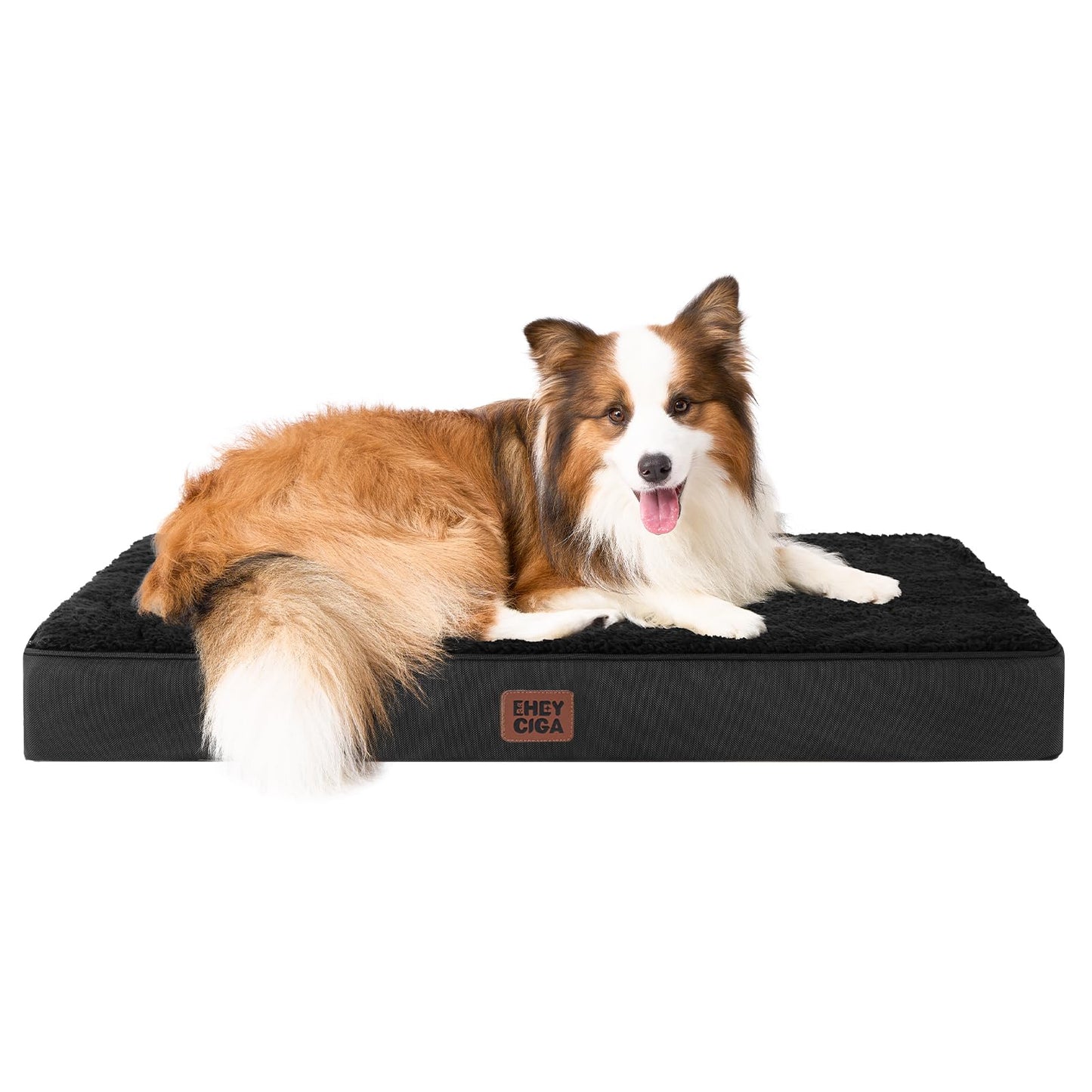 EHEYCIGA Orthopedic XL Dog Beds for Extra Large Dogs with Removable Washable Cover for Crate, Grey, 41x27