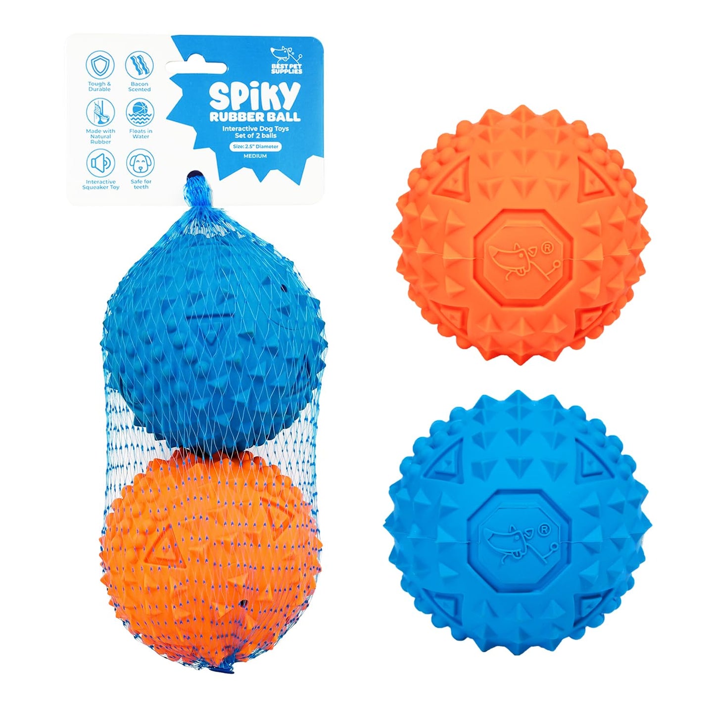 Best Pet Supplies Interactive Squeaky Dog Chew Toy, Ideal Dog Toys for Chewers, Small, Medium & Large Dogs, and Fetch Lovers - Crinkle Chicken (Brown), Large