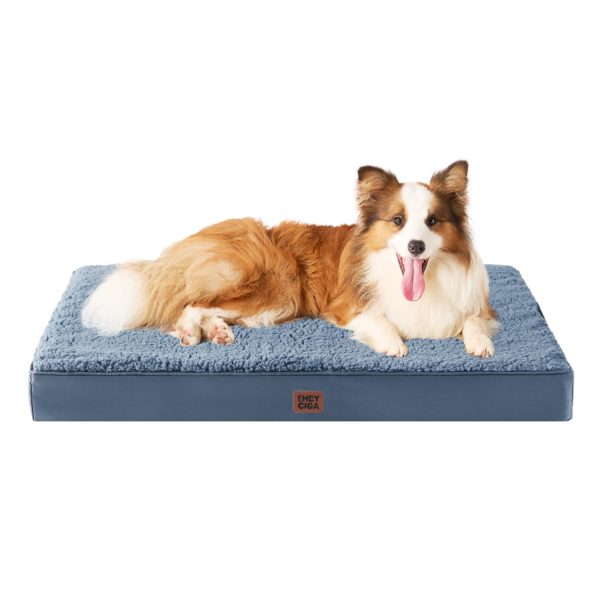 EHEYCIGA Orthopedic XL Dog Beds for Extra Large Dogs with Removable Washable Cover for Crate, Grey, 41x27