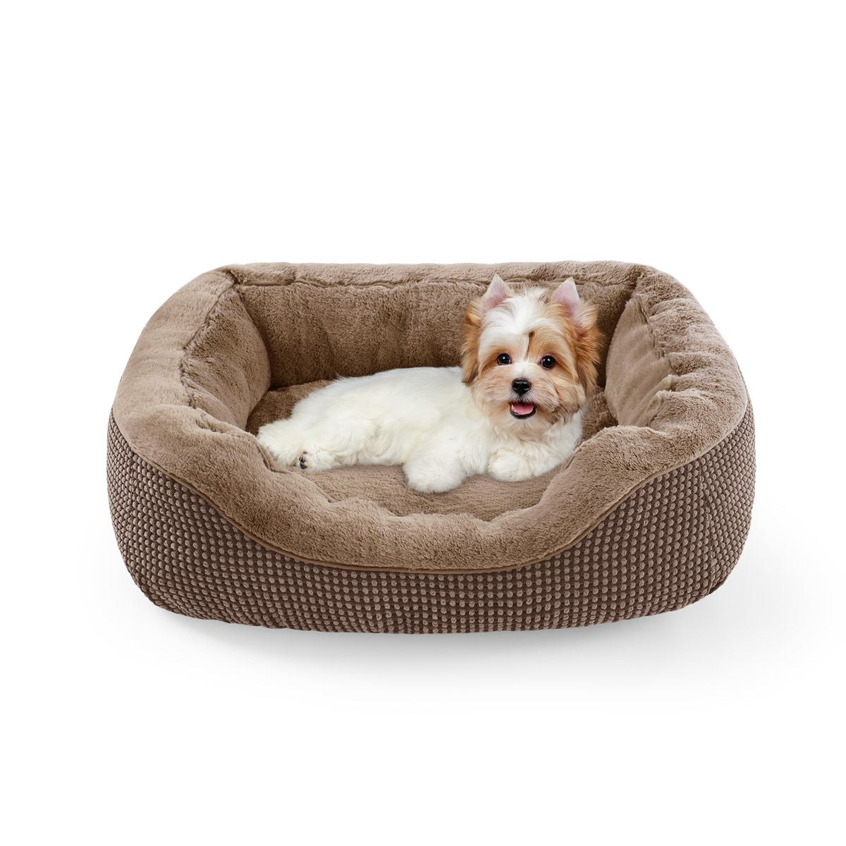 INVENHO Medium Dog Beds for Medium Dogs Washable, Rectangle Dog Bed Medium Size Dog, Orthopedic Dog Bed, Warming Soft Calming Sleeping Puppy Bed Durable Pet Bed with Anti-Slip Bottom M(30"x24"x9")