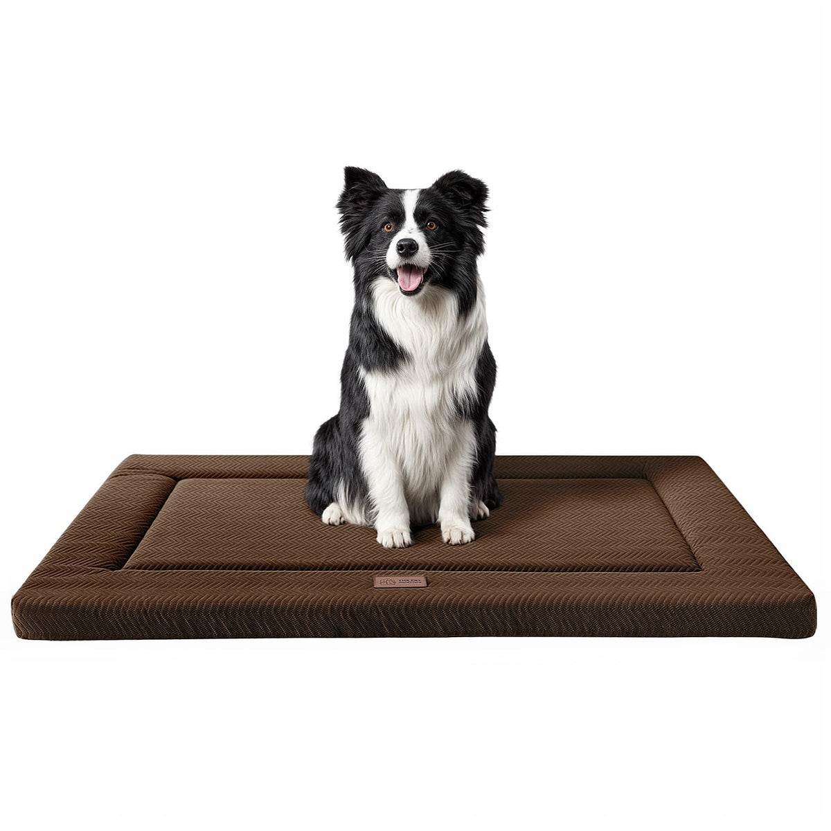WESTERN HOME Dog Bed for Crate, Medium/Large Dogs Crate Bed with Soft Wavy Plush Comfortable Anti-Slip Kennel Pad Washable Pet Beds Mat for Dogs & Cats, Grey