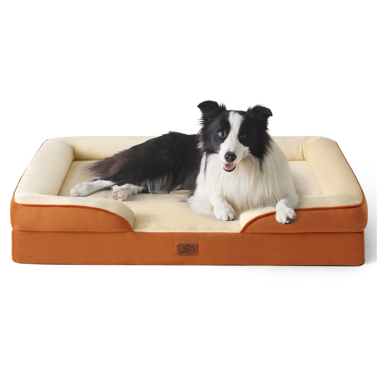 Bedsure Orthopedic Dog Bed Medium Size Dogs - Washable Small Medium Dog Cat Bed Waterproof, Comfort Cats Couch Sofa with Washable Removable Cover, Pets Bed with Nonskid Bottom, Grey, 28"