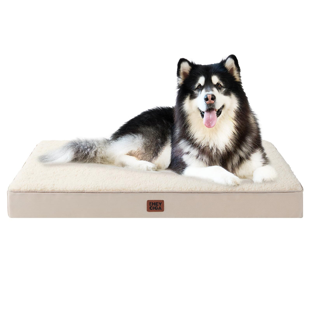 EHEYCIGA Orthopedic XL Dog Beds for Extra Large Dogs with Removable Washable Cover for Crate, Grey, 41x27