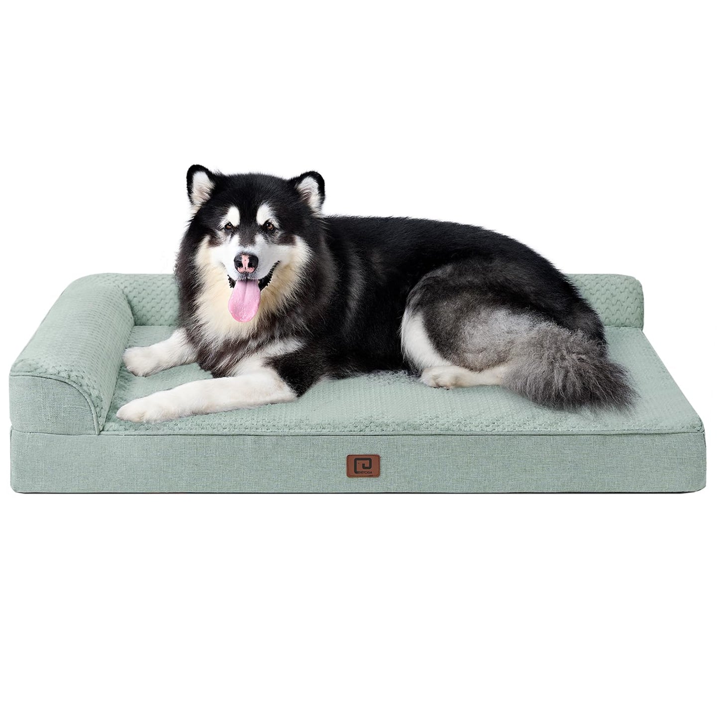 EHEYCIGA Orthopedic Dog Bed Medium Size Dogs, Memory Foam Dog Bed with Washable Removable Cover, Waterproof Pet Sofa Couch for Crate with Nonskid Bottom, 30x20x6, Grey