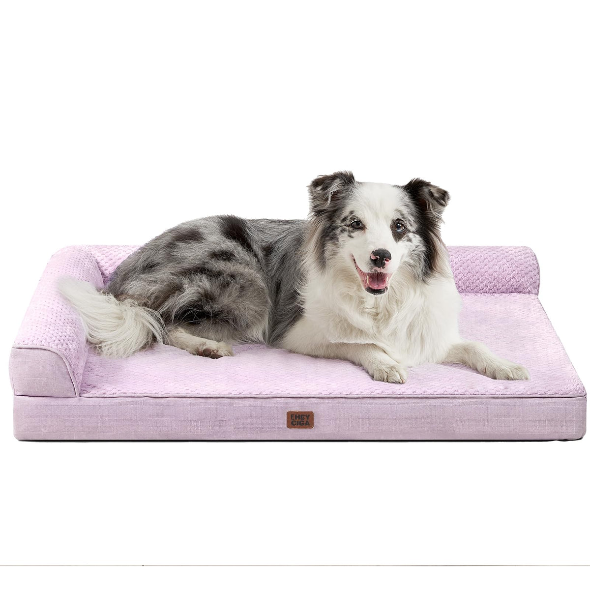 EHEYCIGA Orthopedic Dog Bed Medium Size Dogs, Memory Foam Dog Bed with Washable Removable Cover, Waterproof Pet Sofa Couch for Crate with Nonskid Bottom, 30x20x6, Grey